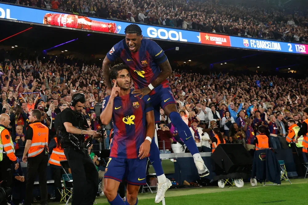 Rashford y Ferran, autores de los dos primeros goles.